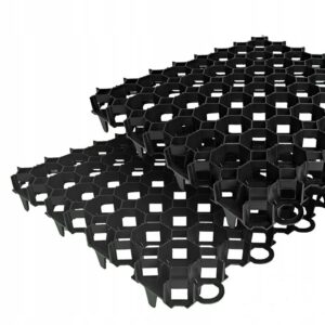 Plastové zatrávňovacie tvárnice 50x50x40mm čierne JIPOS