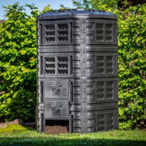 Plastový záhradný kompostér 1260L modulárny čierny JIPOS